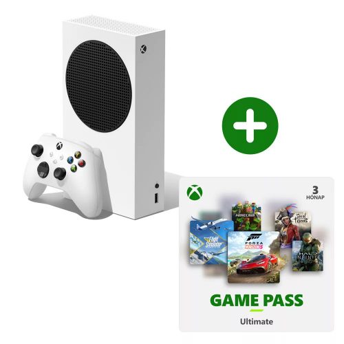 Microsoft XBOX SERIES S 512GB+3HÓ Game Pass Ultimate Lemezmeghajtó nélkül!